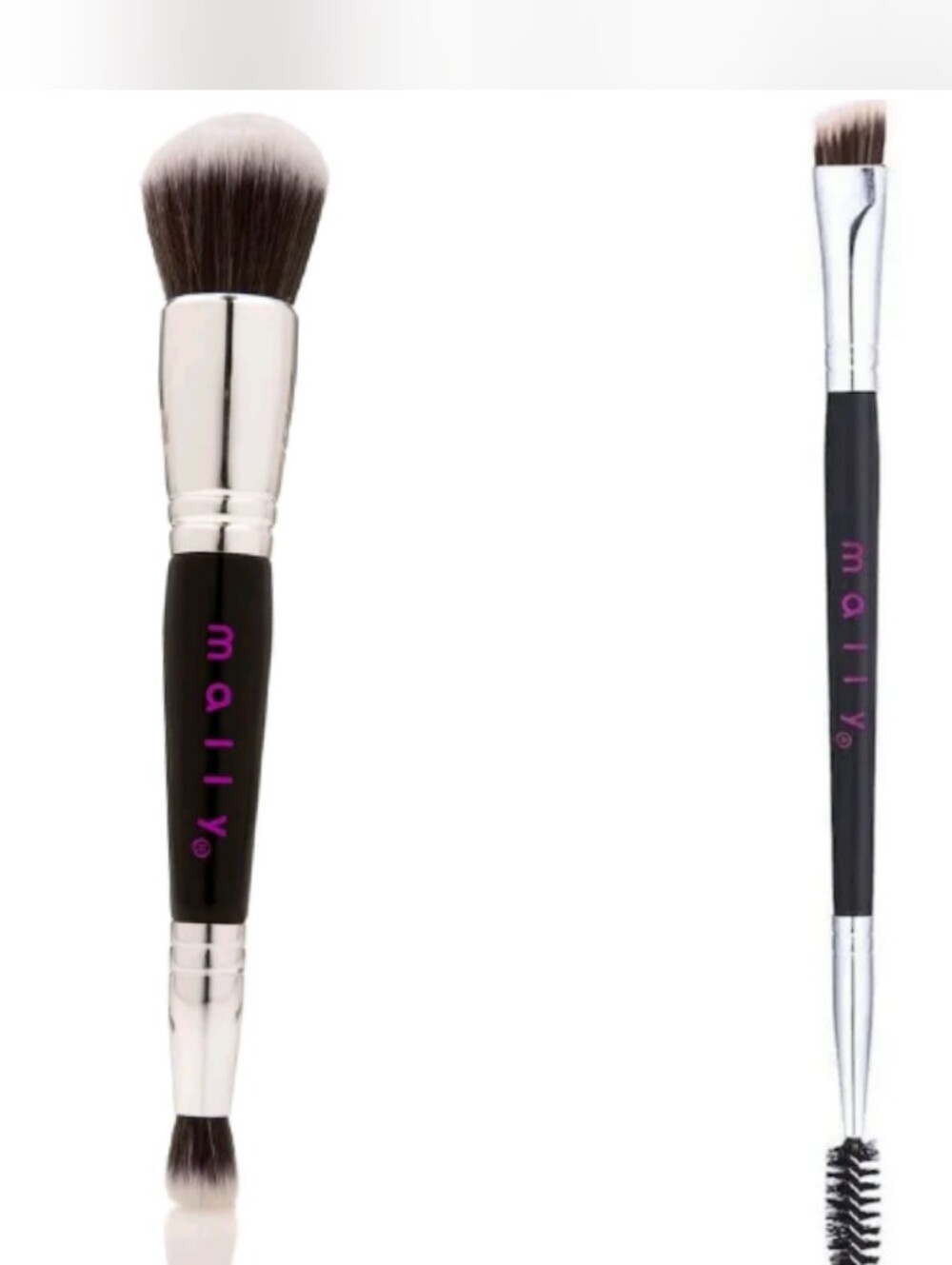 Mally Beauty-2pc Double Ended Powder Brush & Dual Ended Brow Brush 🤍